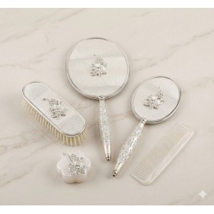 Gülüm 5li Ayna Tarak Fırça Pudralık Çeyiz Seti