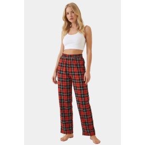 Türen Kadın Dokuma Tek Alt Pantolon 3616/Turuncu 2