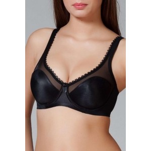 Yeni İnci Siyah Toplarlayıcı Telli Balenli Minimiser Sütyen 1640